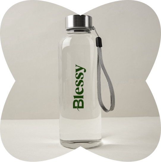 Bendita Squeeze - Garrafa de Vidro Personalizada Blessy