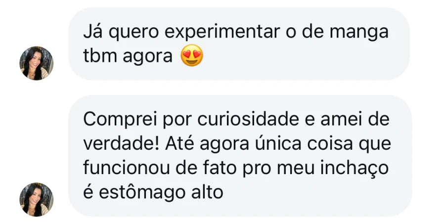 Depoimento de cliente que diz que foi a única coisa que funcionou de fato para inchaço/estômago alto.